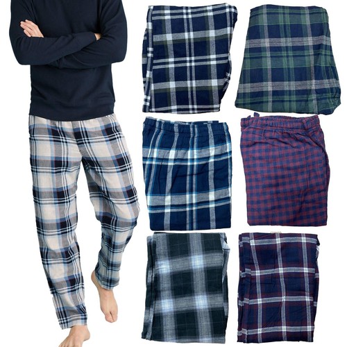 Mens check pyjama flannel - mens,