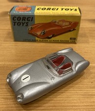 Rare Corgi 151 Lotus Eleven Le Mans Racing Car Silver/Red Original Box 