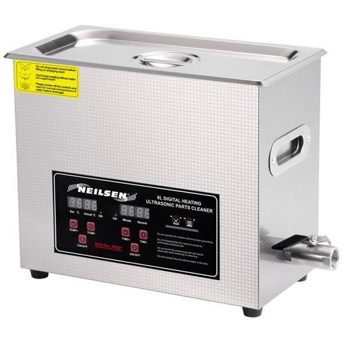 Ultrasonic parts cleaner - parts, 6l