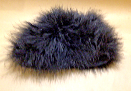 Vintage black ostrich feather - vintage,