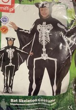 SMIFFYS FANCY DRESS COSTUME COSPLAY BAT SKELETON AGE 7-9 ALL IN ONE JUMPSUIT