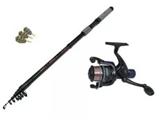 Oakwood Rear Drag Fishing Reel/Telescopic Feeder/Leger Rod/Method Feeders 8ft