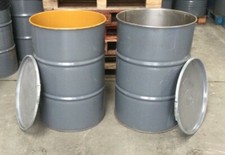 2 x 45 gallon/205 litre Steel Drums-Incinerator/BBQ/Storage/Animal Feed/Shipping
