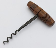 VICTORIAN STEEL & WOOD CORKSCREW 19TH CENTURY