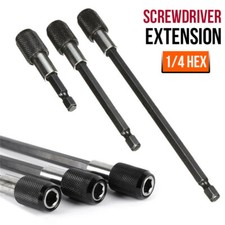 Magnetic Drill Screwdriver Extension Kit 1/4 Hex Shank Bar Chuck AdapterExtender