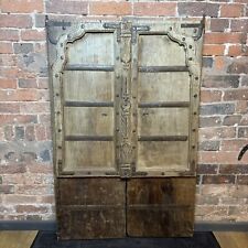 Pair Of Vintage Wooden Door Shutters - Medieval Style - Rustic Feature