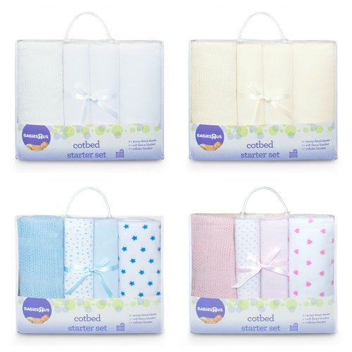 4pc newborn baby boy girl - boy, cot