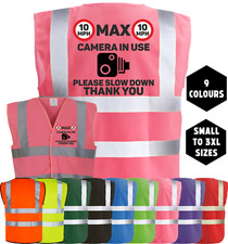 Equine Hi-Vis 10mph MAX SLOW DOWN Horse Equestrian Rider Safety Vest Tabard