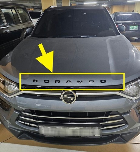 Front hood black korando - hood,