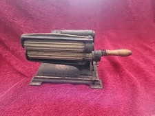 Antique Eagle Fabric Fluting Pleater Crimper Roller Machine Cast Iron Pat 1875