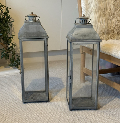 Set grey galvanised metal - set, of