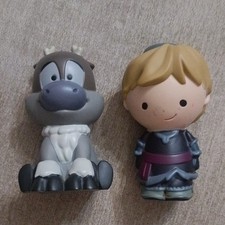 Disney Store Frozen Vinyl Bath Toys Chunky Figures Elsa Sven & Kristoff reindeer