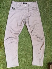 MEN'S JACK & JONES CORE LAB WORKWEAR ANTI FIT CURVE GREY CHINO JEANS - W32" L32"