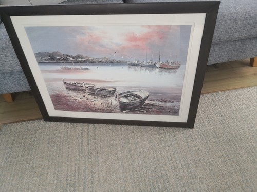 Large framed painting - framed, of