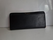 TED BAKER DESIGNER WOMENS BLACK REAL LEATHER CARD PURSE WALLET BAG MOC CROC