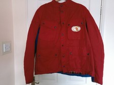 Rare Clice Trials Jacket Vintage 1970/80's Red/Blue-Bultaco/Twin shock Chest 48"