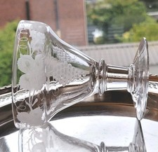 A Superb English Georgian Pan Top Rummer Copper Wheel Engraved Circa 1800  375 G