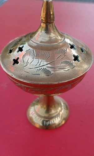 Vintage etched brass - etched,