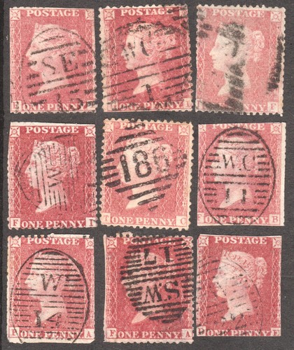 1841 penny reds - qv, 1841+
