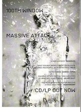MASSIVE ATTACK 100th Window UK magazine ADVERT / mini Poster 11x8"