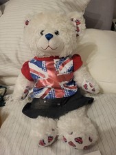 Build a bear  London Great Britain Plush Toy Union Jack with  Full Clothes