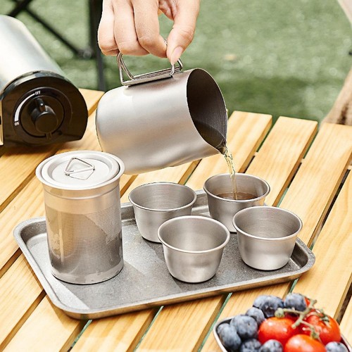 Titanium tea set - set, with