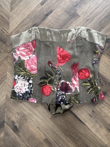 Lulu red floral - red, corset