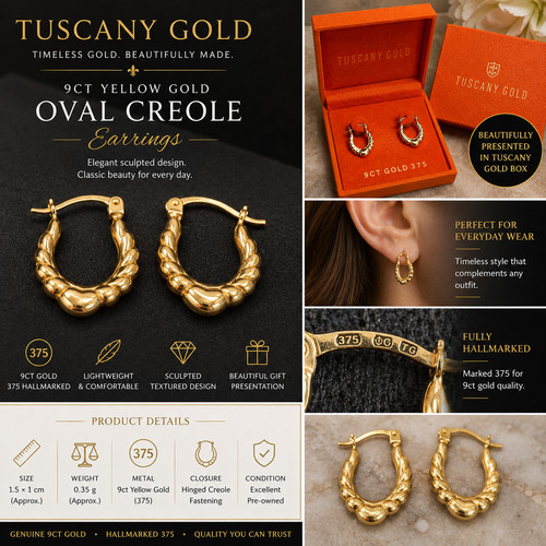 Tuscany gold 9ct yellow - gold,
