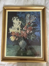 Vase de Fleurs Picasso Art Print - Framed in Gold - Lax & Villa Fine Art