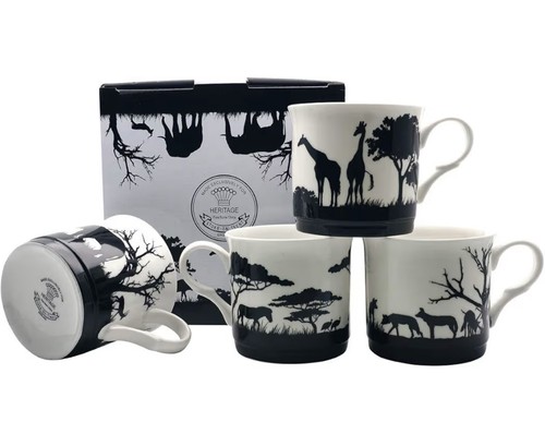 Fine bone china set mugs - 4,