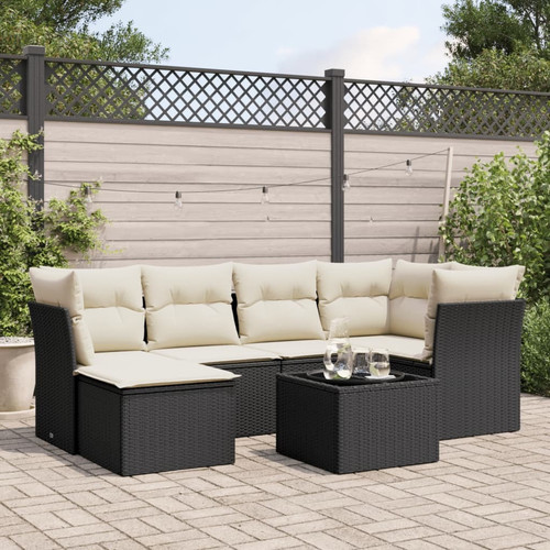 Garden sofa set black cream - sofa,