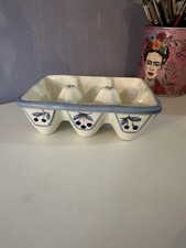 Ceramic Egg Holder for 6 Eggs Really Nice Design Signed by Artist