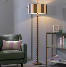 Bobbin Mango Wood Floor Lamp Base Only Walnut For Living Room By Habitat - Marks