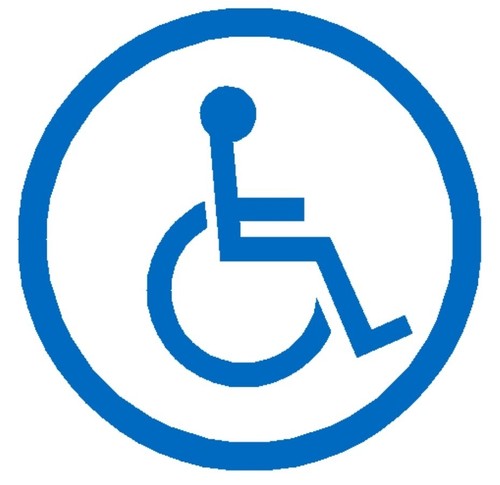 Handicap circle decal - handicap,