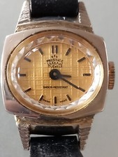 Vintage Prestige 17 Jewels Swiss Made Ladies Wristwatch Working Gold Tone Oval