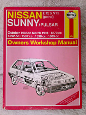 Nissan Sunny & Pulsar (B12 & N13)  (Petrol) Haynes Workshop Manual, 1986 to 1991