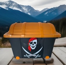 Pirates in the Caribbean Plastic Toy Treasure Chest Wheels