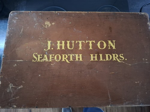 Antique wooden trunk box - antique,
