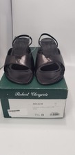 Robert Clergerie Black Leather Strappy Shoe Size 5 UK VGC 