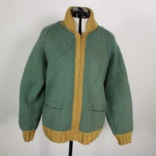 Vintage Hand Knit Wool Zip