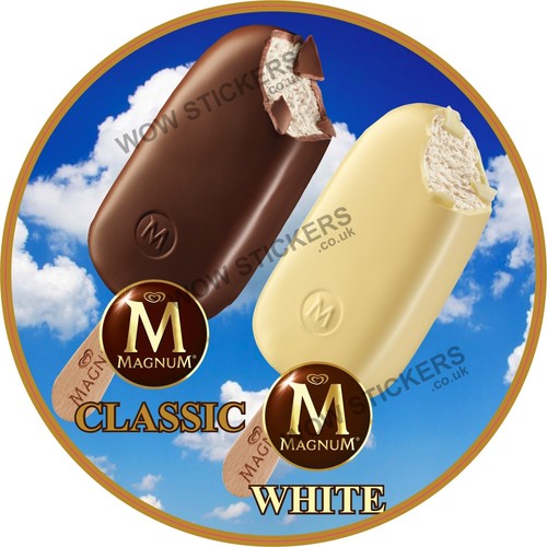 Ice cream van sticker magnum - ice,
