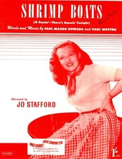 SHEET MUSIC - SHRIMP BOATS : JO STAFFORD