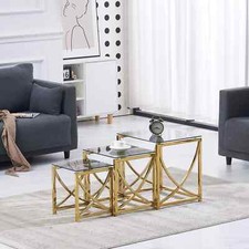 Nest of Tables Clear Glass