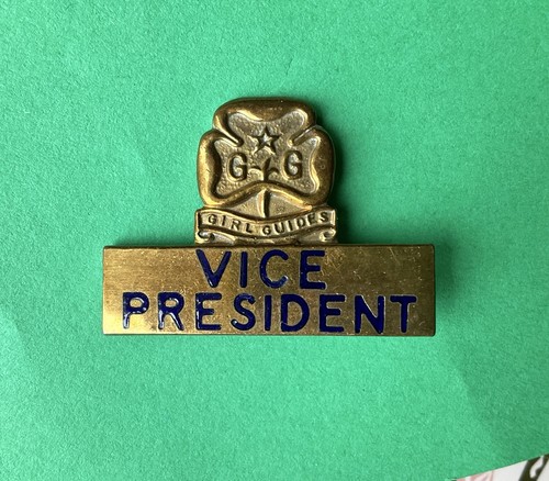 Vintage pin badge girl - pin, guides