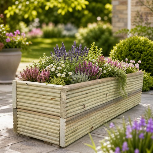 Large wooden timber decking - timber,
