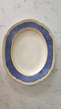 Rare Alfred Meakin “Royal Marigold” Oval Platter Blue & Gold English China- Mora