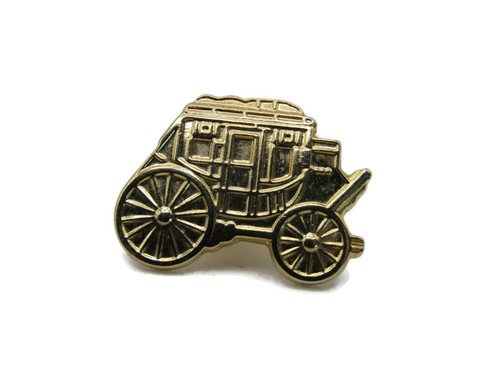 Vintage stagecoach lapel - stagecoach, pin