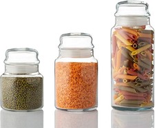 Glass Jar 3 Piece Set Spice
