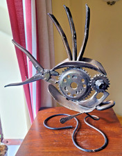 "Steam Punk" Hand Built Steel Trigger/Lantern Fish Sculpture-239