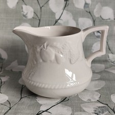 BHS - Lincoln - Ivory - Ceramic Milk Cream Jug - Embossed Fruit Design 